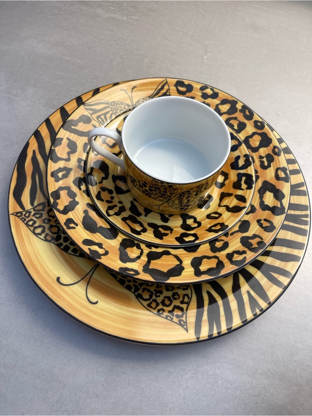 Animal Print Leopard Print Dish set Mikasa Metamorphosis